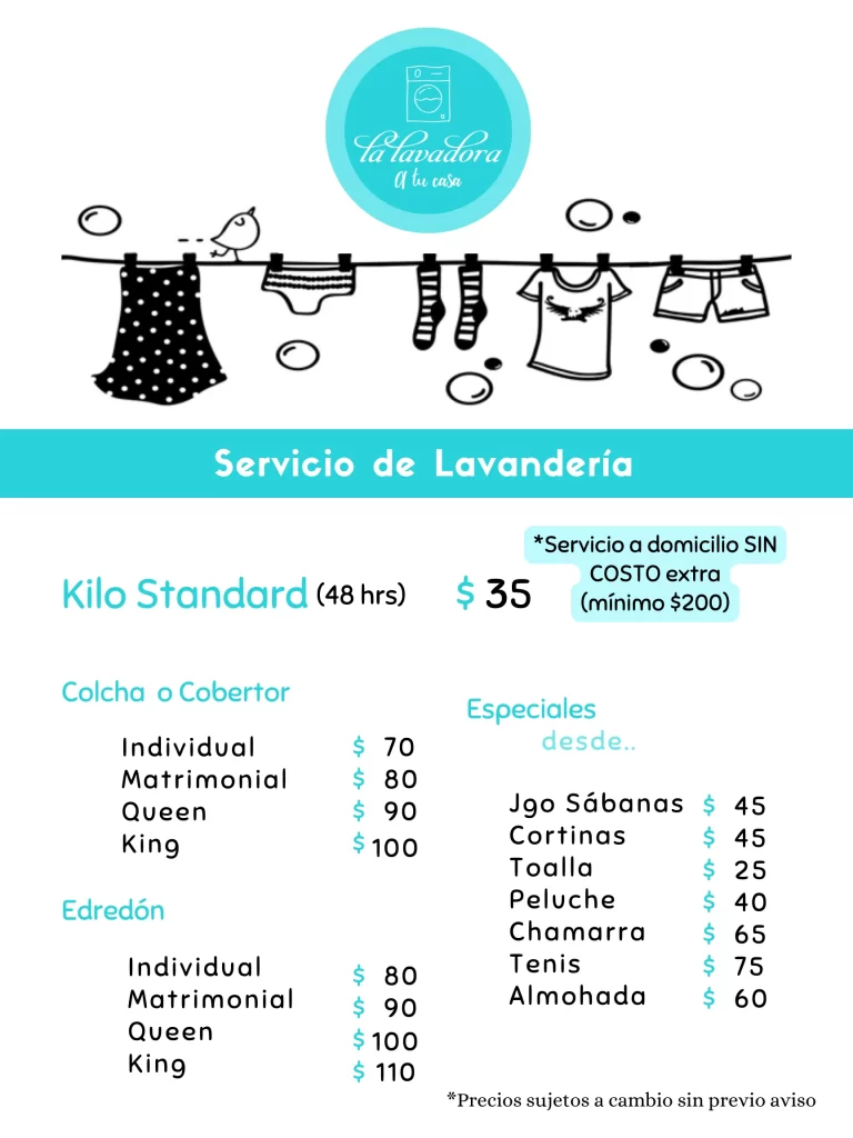 Lavanderia kilo de ropa standard